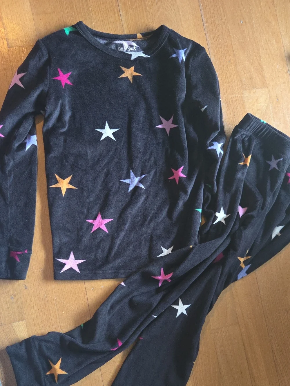 Cat & Jack | Black Star-Print Kids Pajama Set with Multicolor Stars